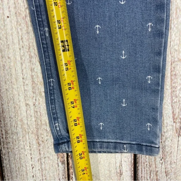 Talbots Jeans Womens Size 8P Ankle High Rise Straight Leg Stretch Anchor… - Picture 7 of 11